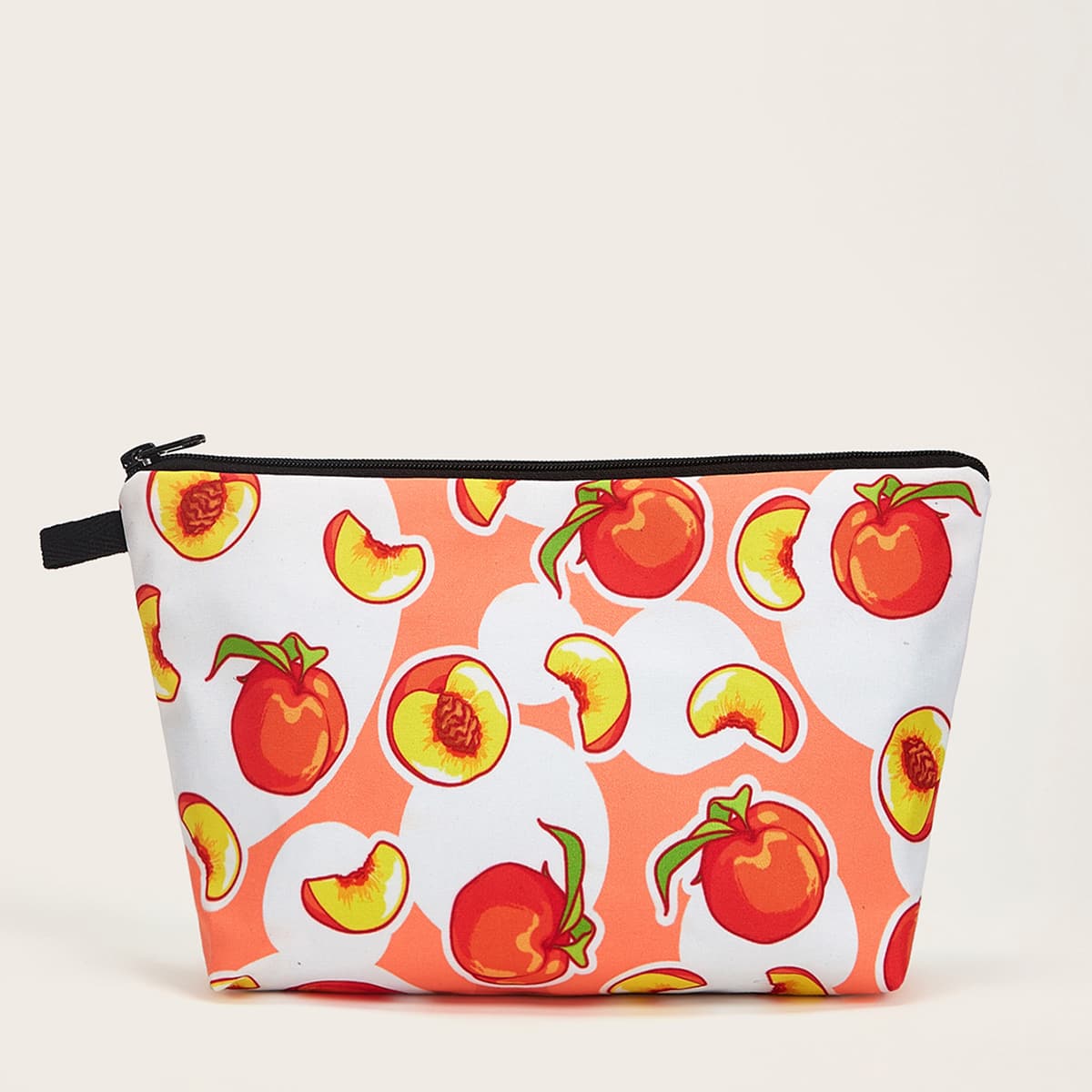 

Peach Zip Makeup Bag, Multicolor