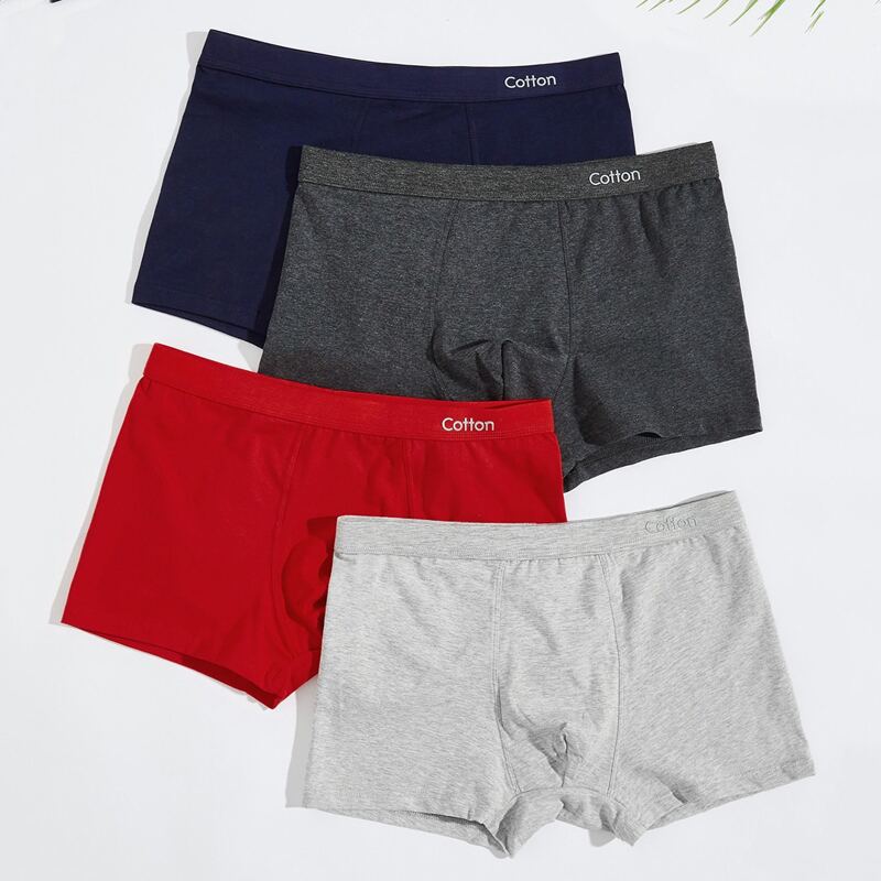 

Guys 4pcs Letter Graphic Boxer Brief, Multicolor
