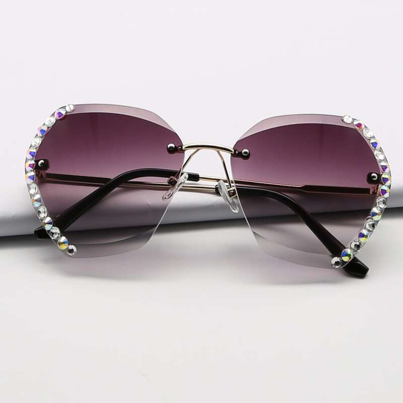 

Rhinestone Rimless Sunglasses