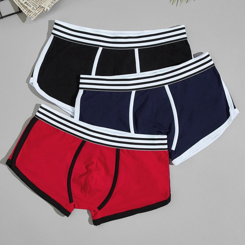 

Guys 3pcs Striped Tape Boxer Brief, Multicolor