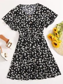 Vestidos Tallas Grandes Cinta Floral Multicolor Bohemio - Multicolor - Ver 1