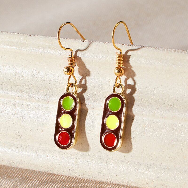 

Traffic Light Drop Earrings, Multicolor
