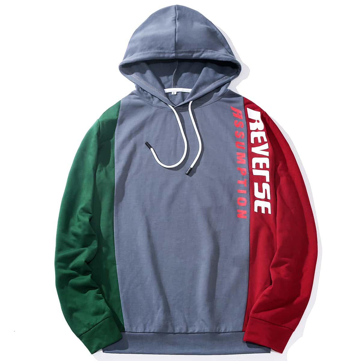 

Guys Colorblock Letter Graphic Drawstring Hoodie, Multicolor