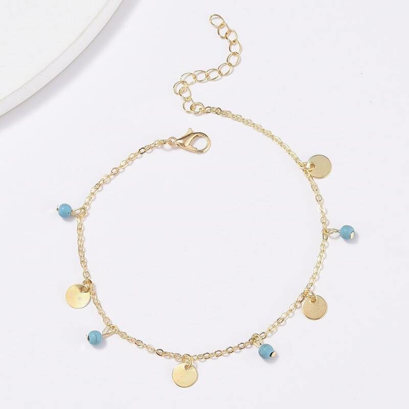 

Disc Decor Chain Anklet, Multicolor