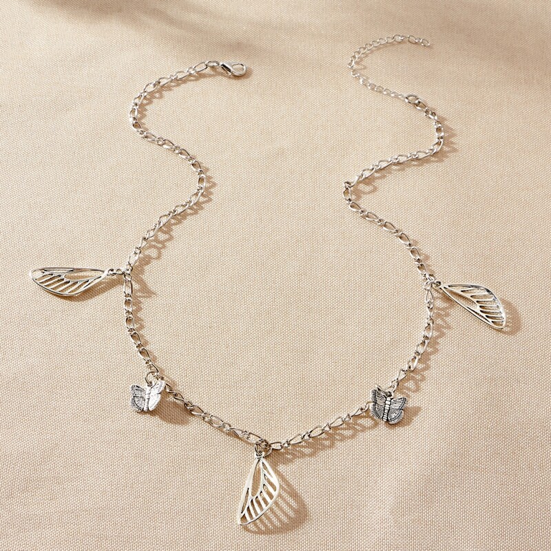 

Butterfly Chain Necklace, Silver