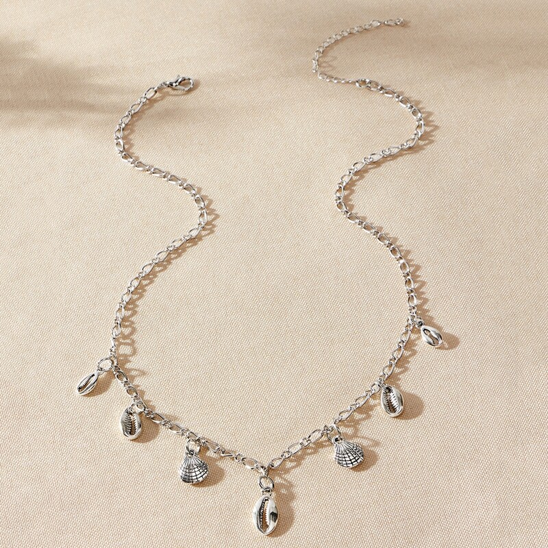 

Shell Chain Necklace, Silver