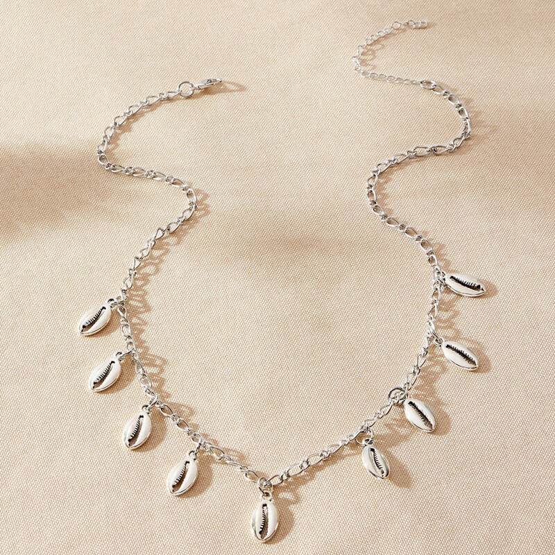 

Shell Chain Necklace, Silver