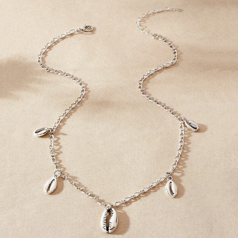 

Shell Chain Necklace, Silver