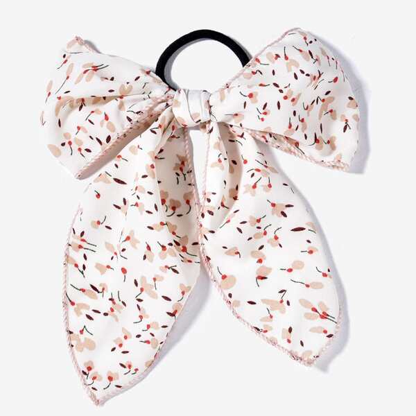 

Floral Pattern Bow Decor Hair Tie, Multicolor