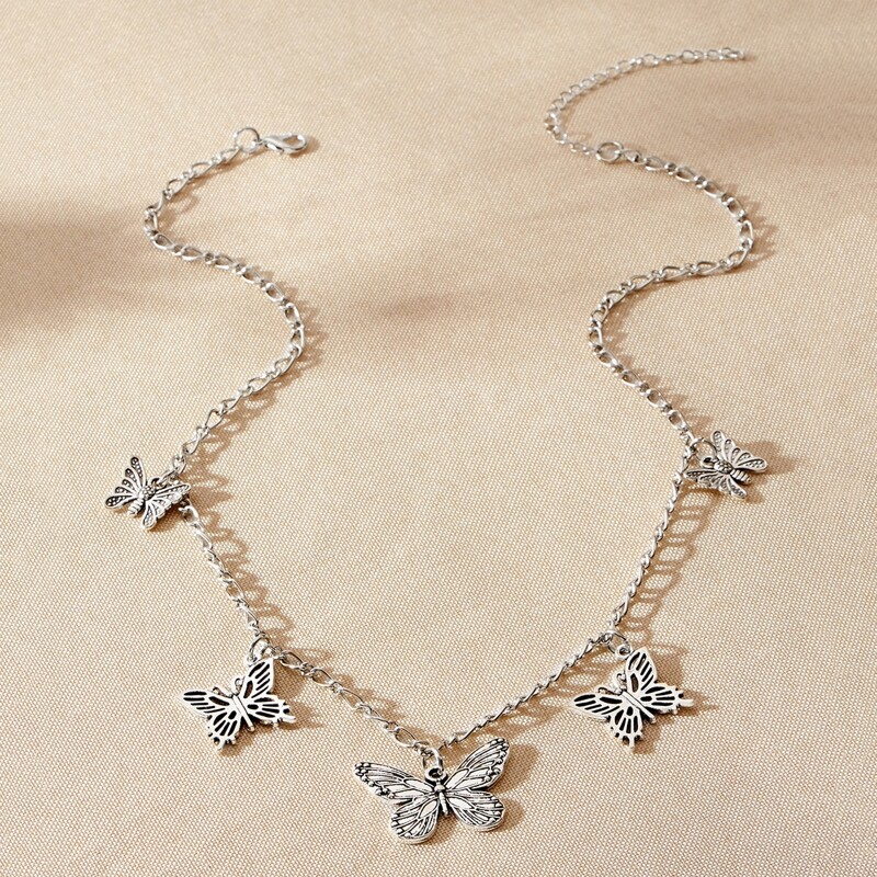 

Butterfly Chain Necklace, Silver