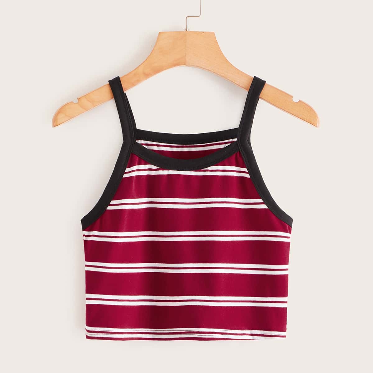 

Striped Ringer Cami, Red violet