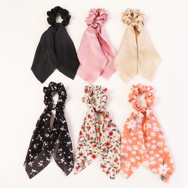 

6pcs Multicolor Scrunchie Scarf