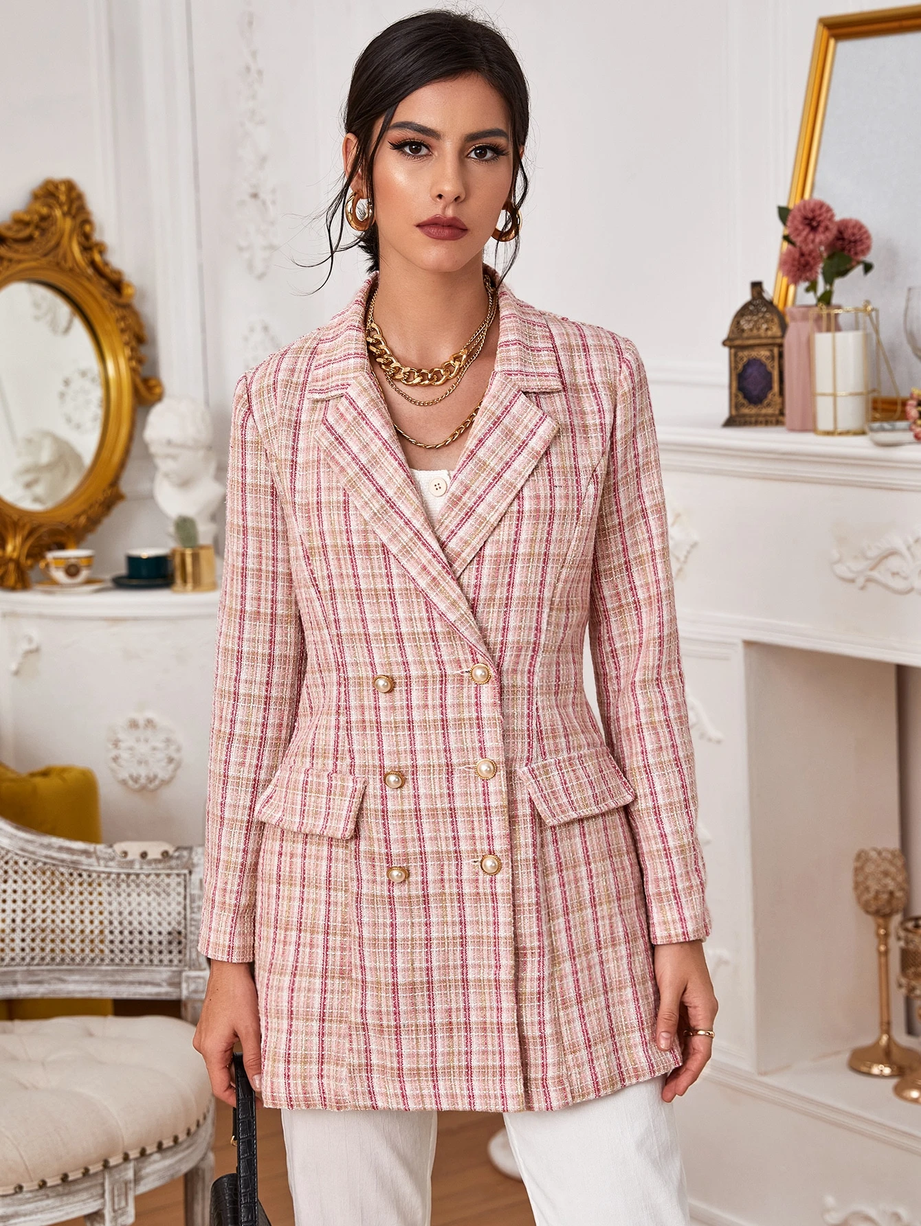 Longline tweed blazer Clearance