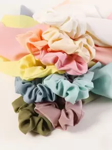 9pcs Multicolor Scrunchies Scarf Cute Bow,Dopamine Hair Ties Ponytail Holders Hair Elastics Hair Rope, Hair Bobbles Hair Accessories Head Accessories - Multicolor - View 3