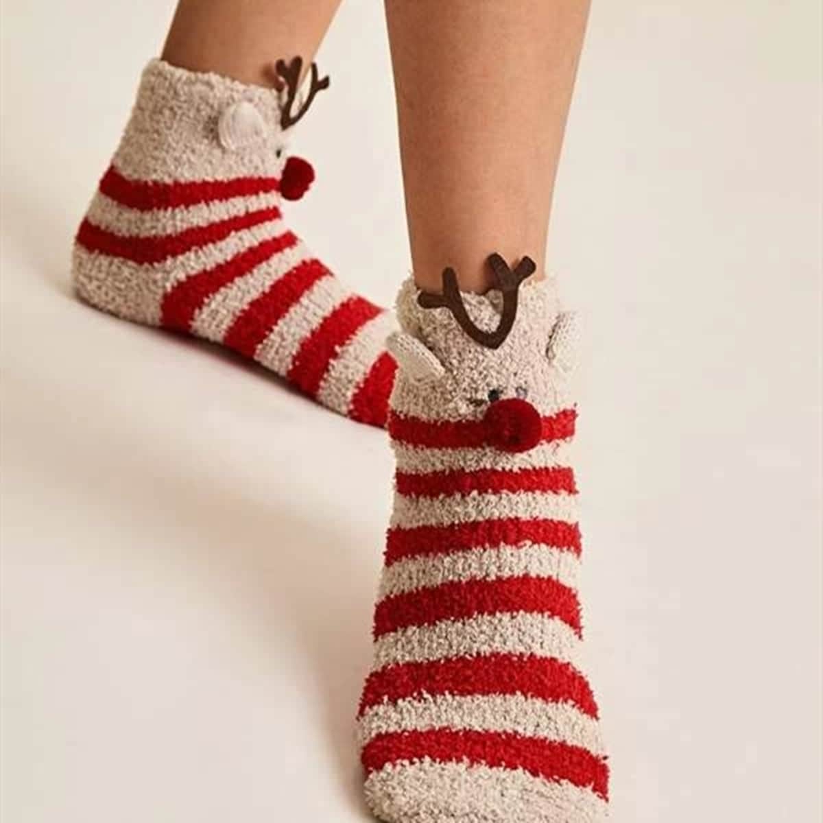 

Christmas Striped Pattern Socks, Multicolor