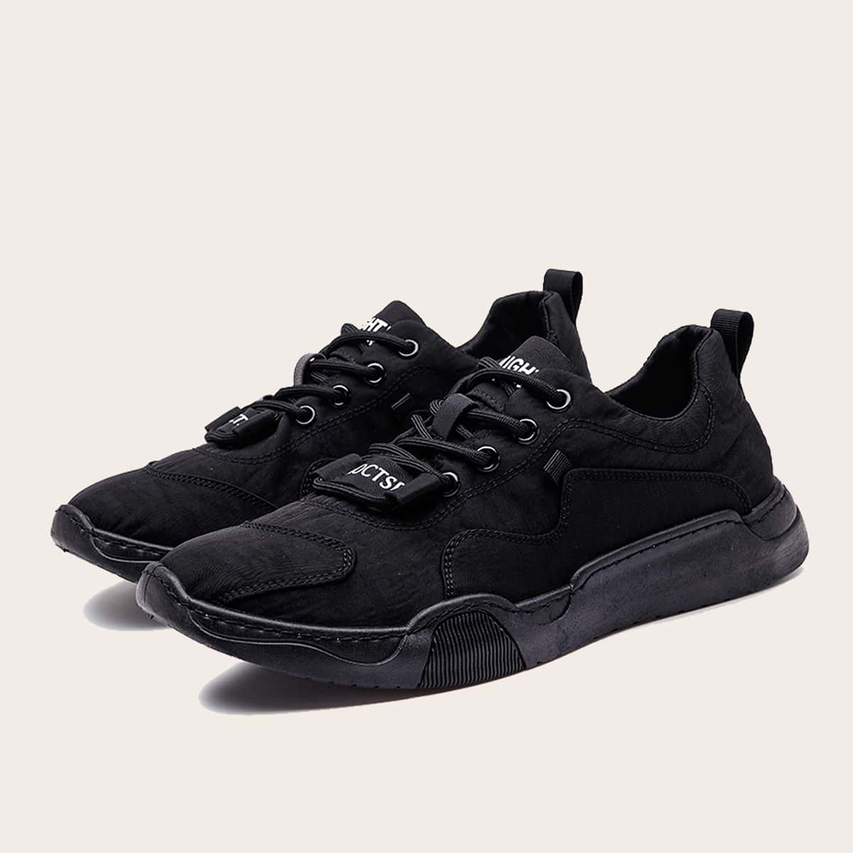 

Guys Lace-up Wide Fit Sneakers, Black