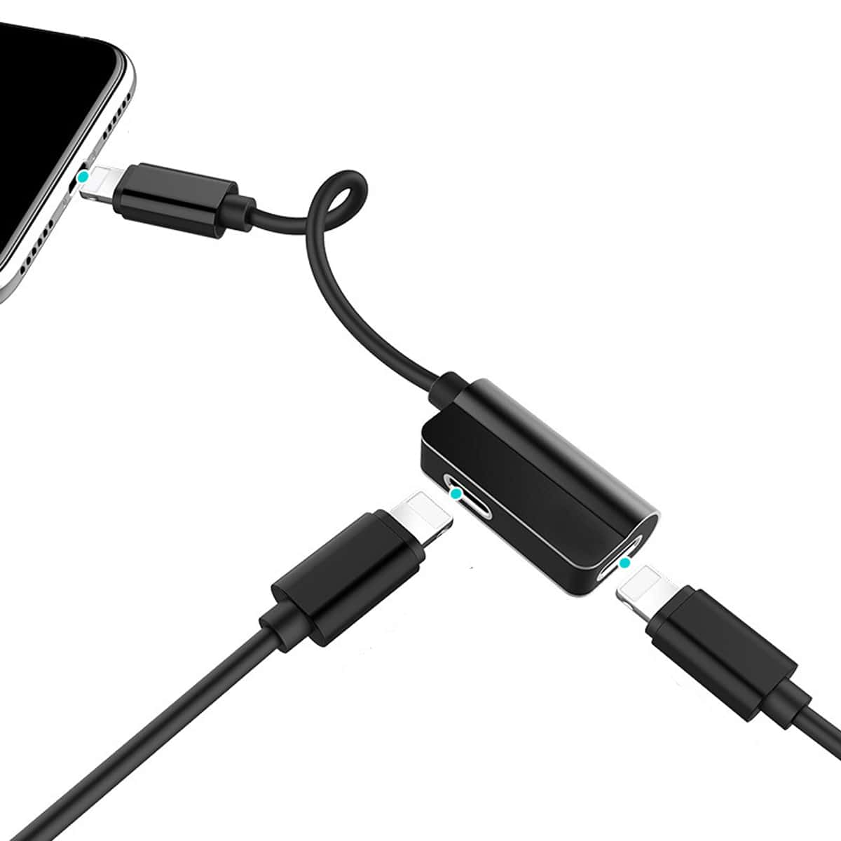 

iPhone 2 In 1 USB Converter, Black