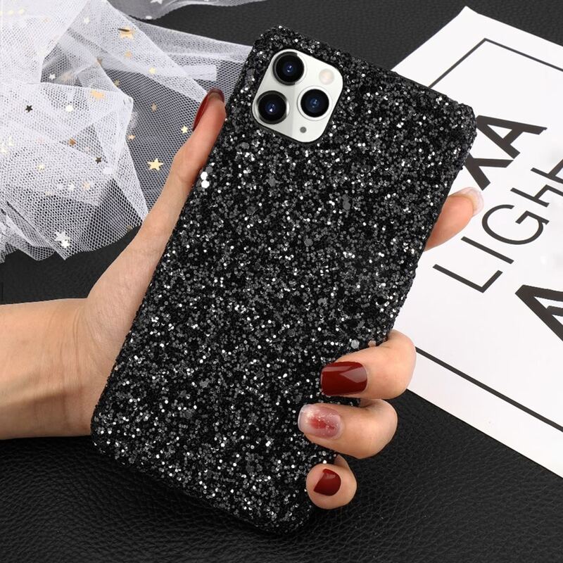 

Sequin Phone Case, Black