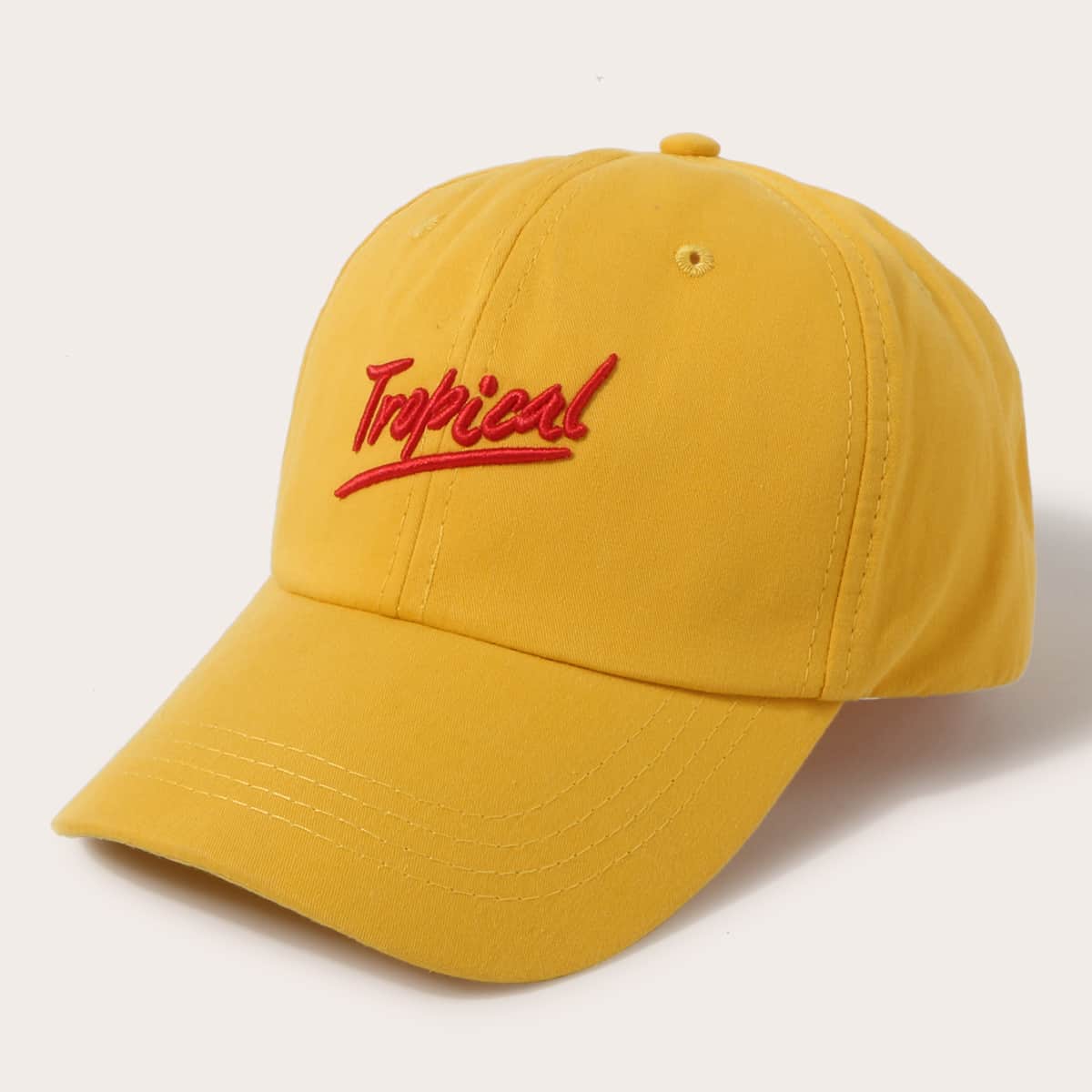 

Guys Letter Embroidered Baseball Cap, Yellow