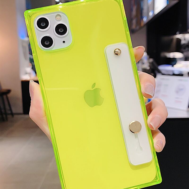 

Hand Strap Clear iPhone Case, Yellow clear