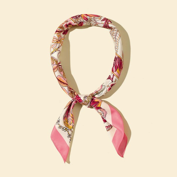

Flower Pattern Bandana, Pink