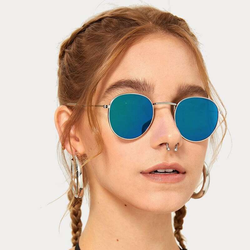 

Metal Frame Sunglasses, Blue