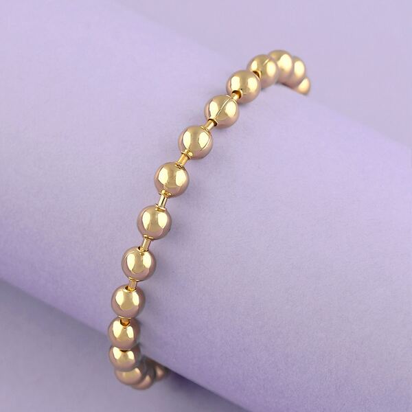 

Lobster Clasp Beaded Bracelet, Gold