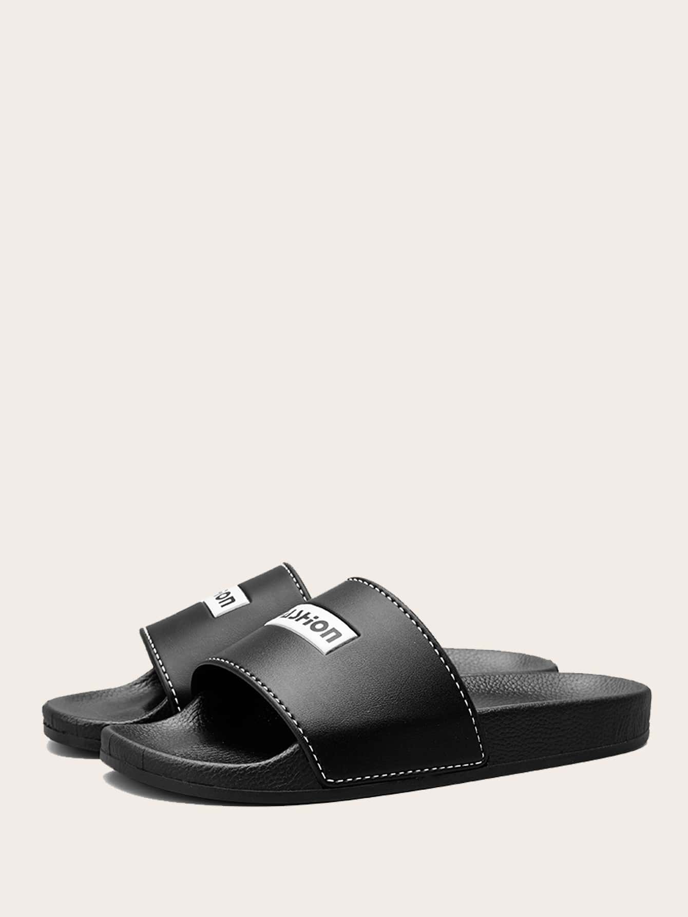 Chanclas de hombres con letra | Moda de Mujer | SHEIN México