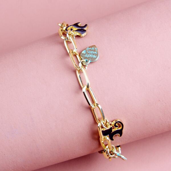 

Cat Heart Chain Bracelet, Gold