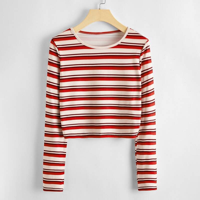 

Striped Print Tee, Multicolor
