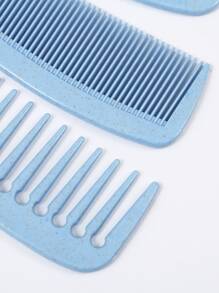 4pcs Styling Comb Set/Kit, Hair Brush/Hair Comb Fine Teeth Wide Tooth Hair Brush For All Hair Types, Hair Brush, Comb, Hair Tools, Hair Products And Accessories For Barber Salon Beauty Travel Essentials, Back To School, Travel Holiday Essentials, Hair Accessories For Women, Brush, Hair Brushes, Hair Brush, Detangling Brush, Ball Brush, Mini Hair Brush, Hair Brush Set, Wooden Comb, Hair Brush, Mini Hair Brush, Detangling Brush, Hair Brushes, Curly Hair Brush, Hairdressing Equipment - Blue - View 3