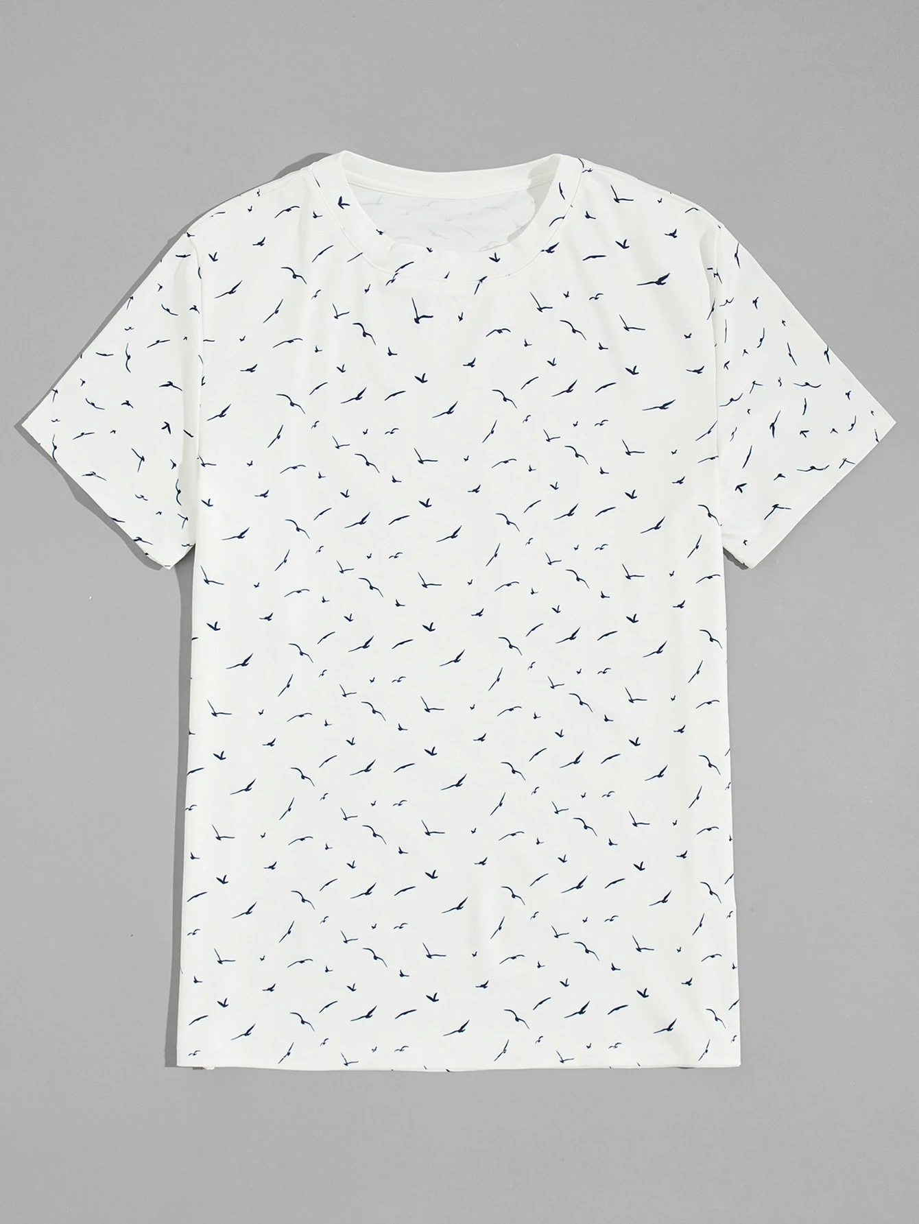 Camiseta con estampado de gaviota | Mode de Mujer | SHEIN España Camisa estampada de hombre, de manga corta, con gaviotas.
