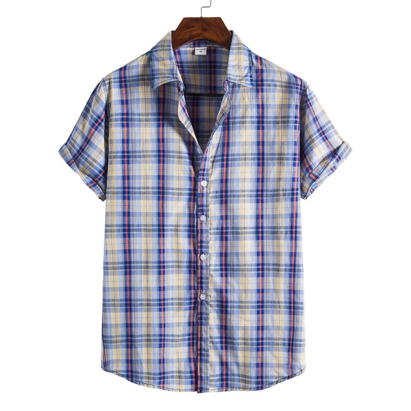 

Guys Tartan Button Up Shirt, Multicolor