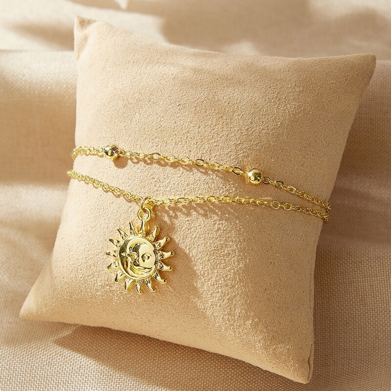 

Sun Design Chain Bracelet, Gold