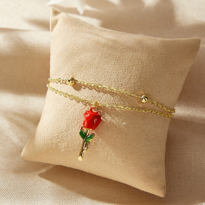 

Flower Chain Bracelet, Gold