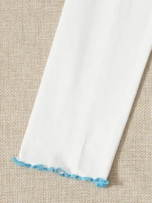 Muchica Áo thun Xù nhỏ Thú vật trắng Giải trí - trắng - Xem 5