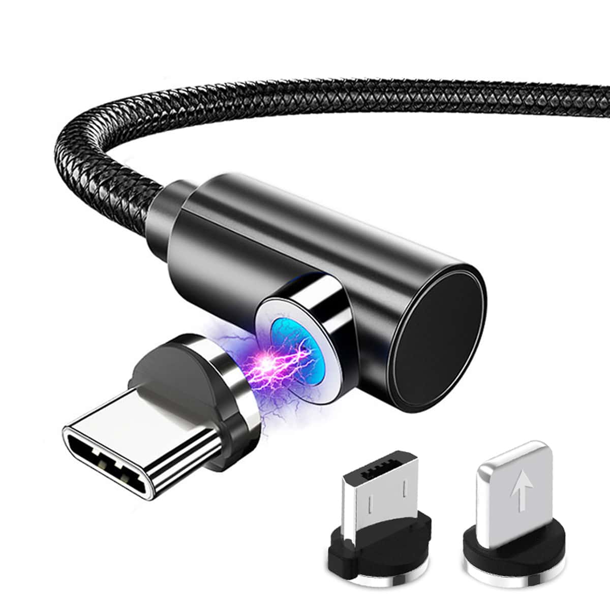 

3 In 1 Phone Magnetic Data Cable, Black