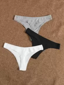 3packs Simple Sexy Thongs Panty Set