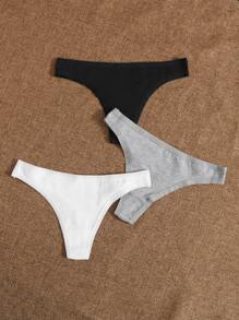 3packs Simple Sexy Thongs Panty Set