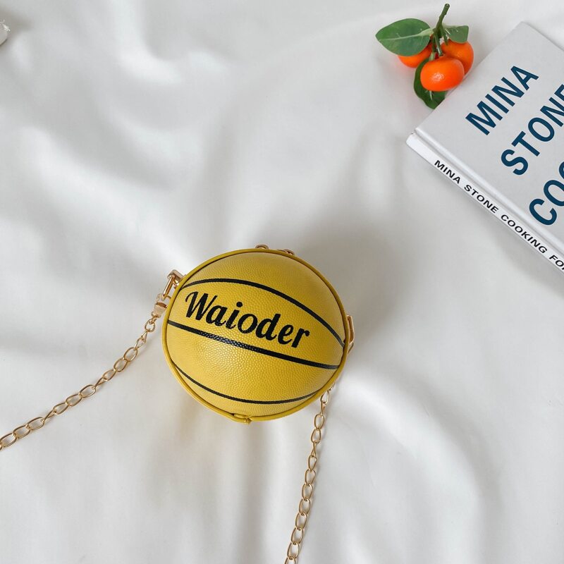

Mini Basketball Chain Crossbody Bag, Yellow