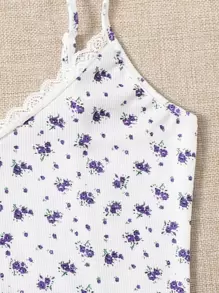 SHEIN MOD 蕾絲邊小碎花洋裝