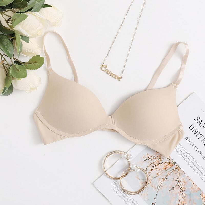 

Adjustable Strap Bra, Apricot