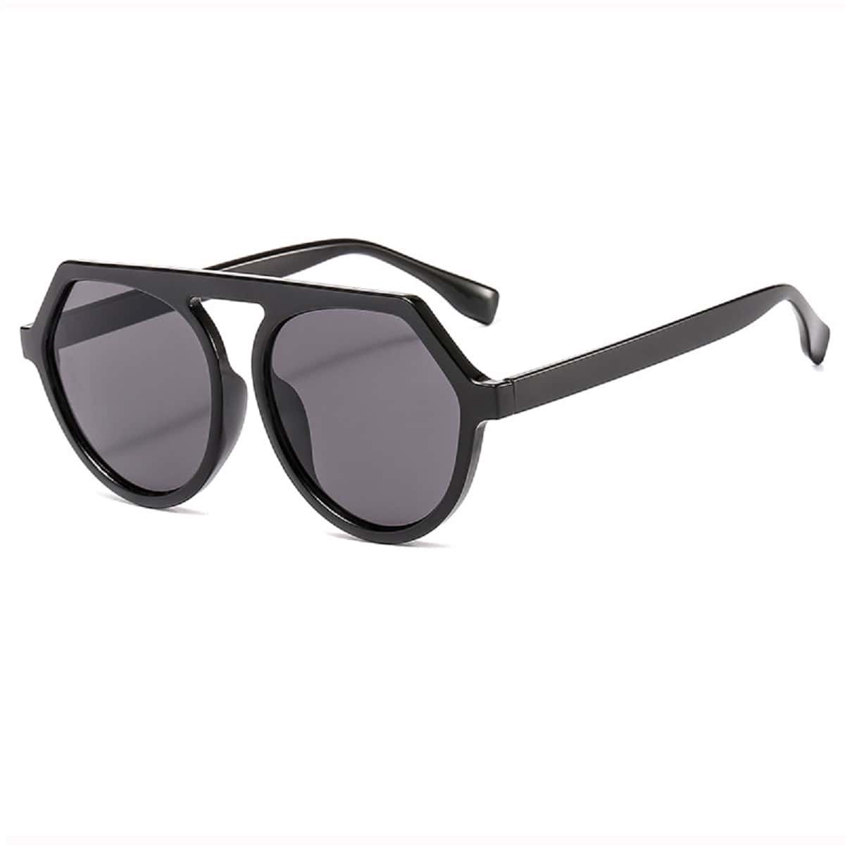 

Round Frame Sunglasses, Black