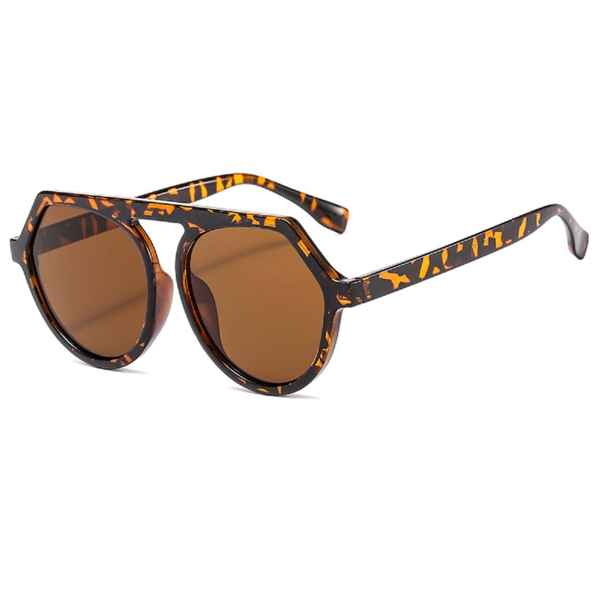 

Leopard Frame Sunglasses, Brown