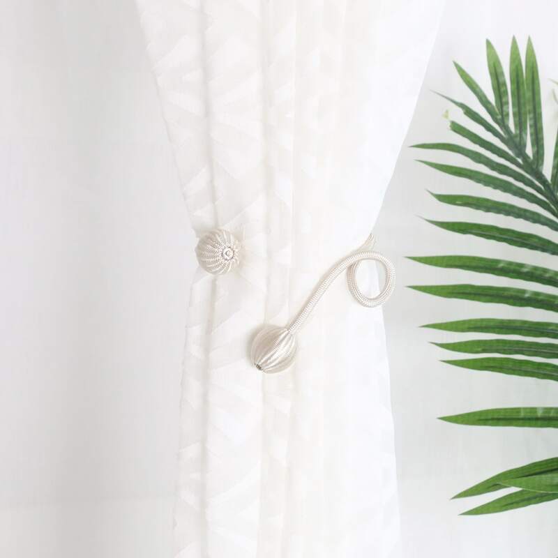

1pair Twistable Curtain Tie Back, Beige