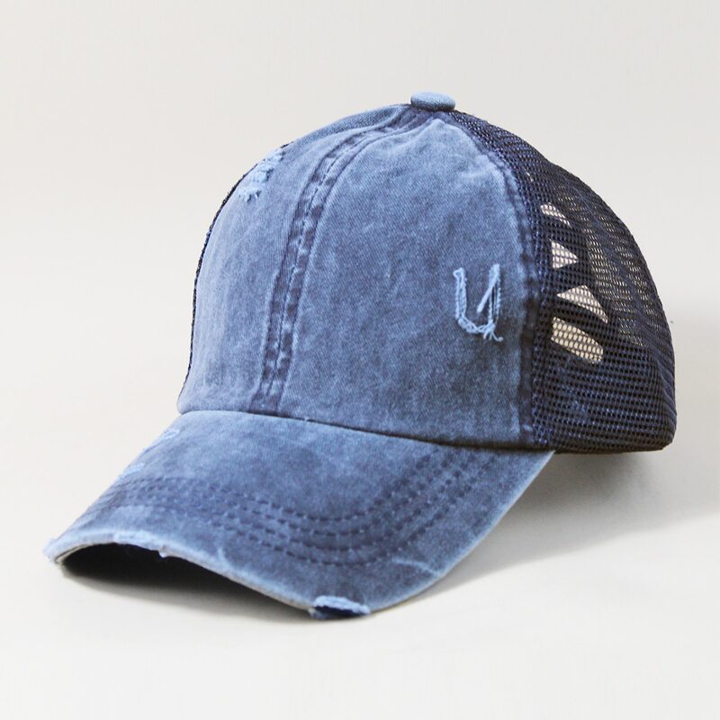 

Ripped Hem Baseball Cap, Navy blue