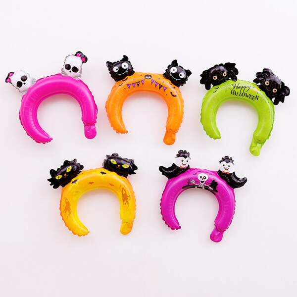 

5pcs Halloween Random Headband Balloon, Multicolor