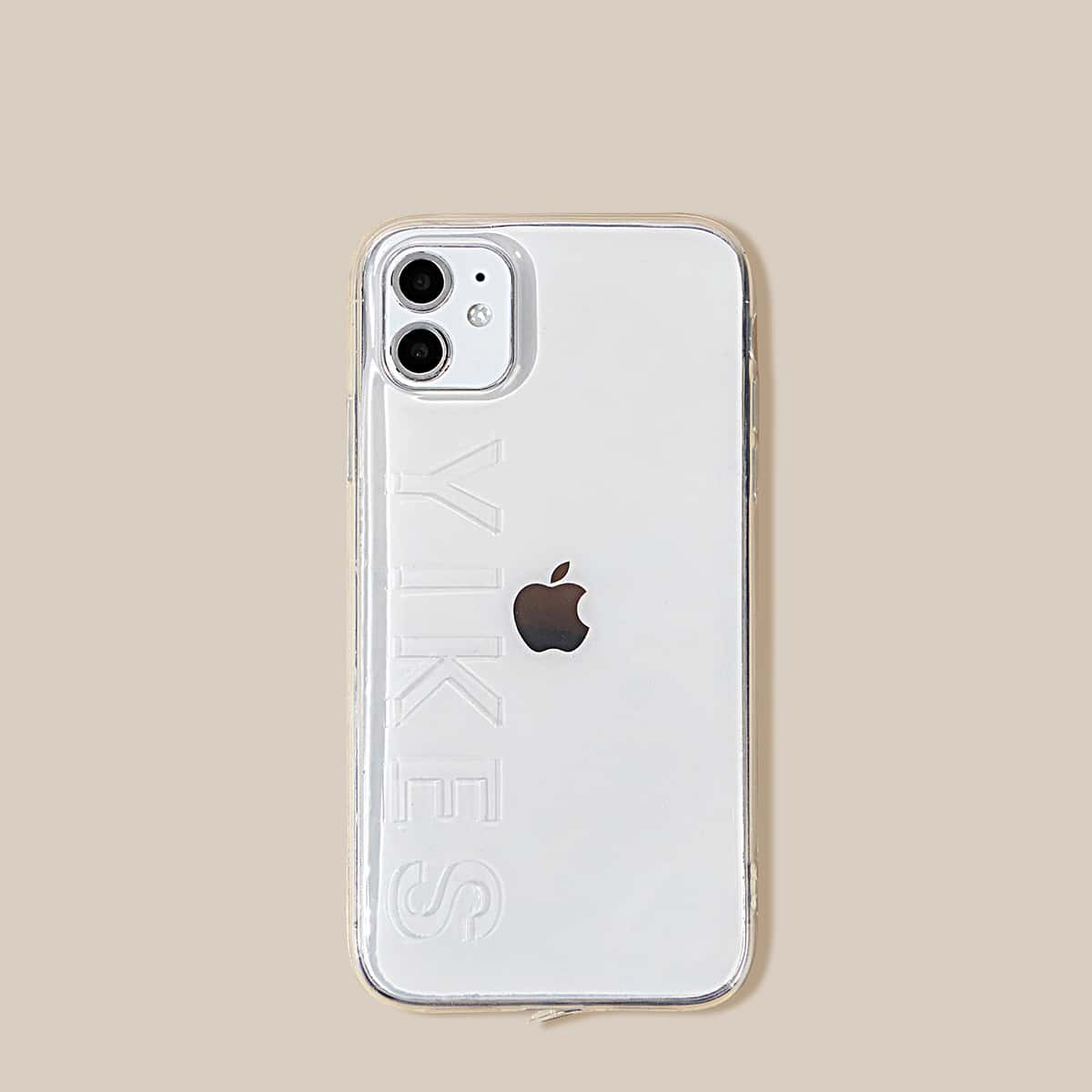 

1pc Letter Graphic Clear iPhone Case