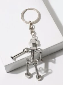 Screw Robot Keychain - Silver - View 2