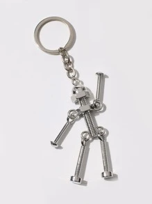 Screw Robot Keychain - Silver - View 5